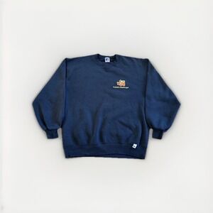 Russell Athletic Sweatshirt Mens L 105 WQSB County Alabama Radio 90s Vtg Black